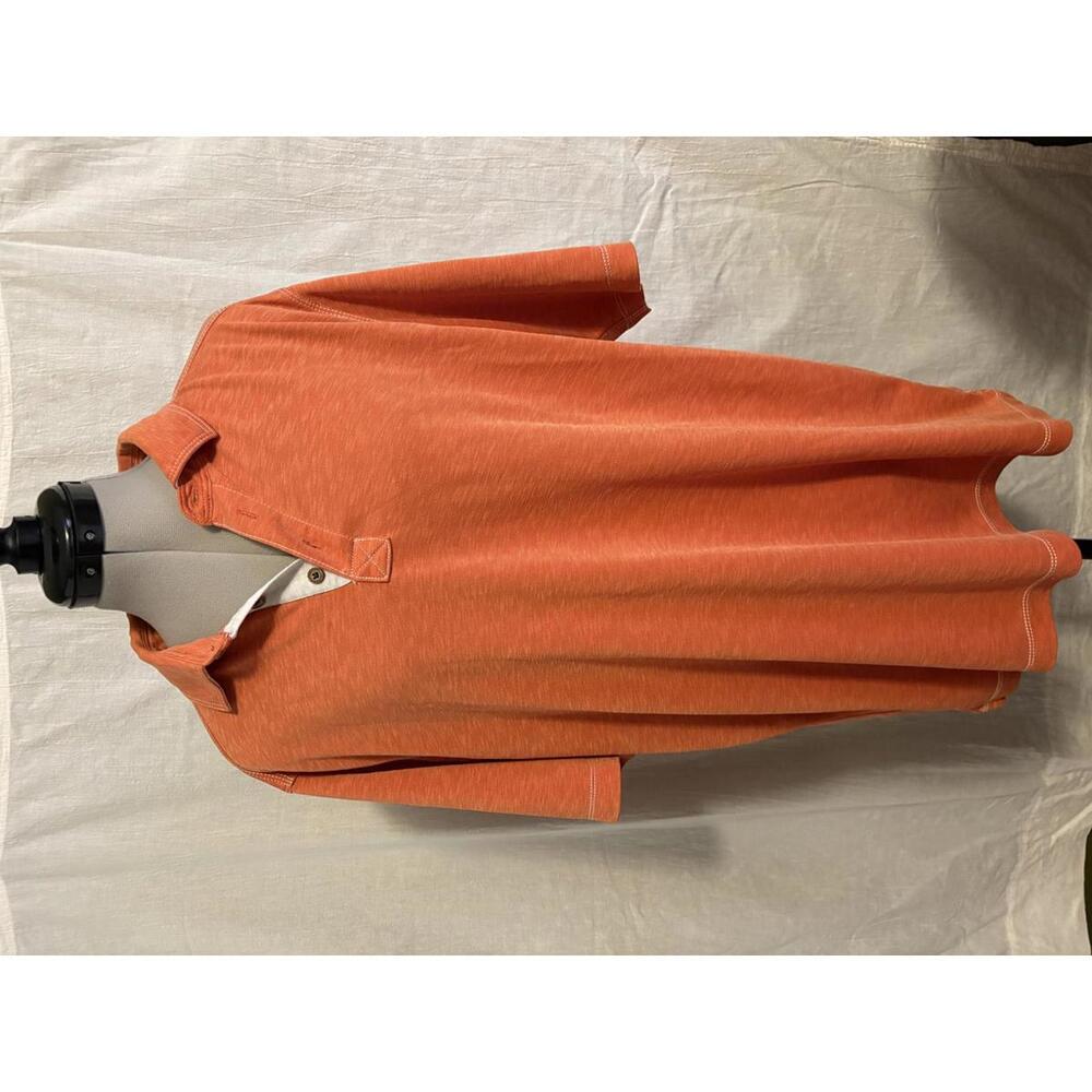 Pre Owned Johnston & Murphy XL Short Sleeved Orange Golf Shirt